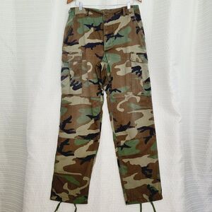 US Military Issue Combat Pant BDU Woodland Camo Cargo Men's Med Long